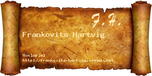 Frankovits Hartvig névjegykártya